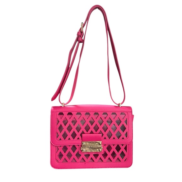 NICOLE MILLER NEW YORK Pink Crossbody Bag Adjustable Straps Barbiecore Casual - Picture 8 of 8